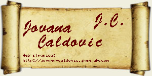 Jovana Ćaldović vizit kartica